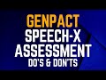 Genpact SpeechX Assessment Do S Don Ts