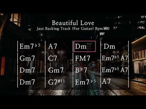 Beautiful Love /Jazz Backing Track / bpm 160 /For Guitar