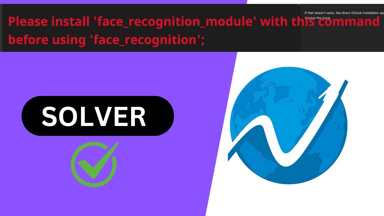 Please install face_recognition_module with this command before using face_recognition #error #fix