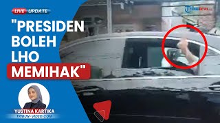 Sosok Misterius Pose 2 Jari di dalam Mobil Presiden, Respons Jokowi: Presiden Boleh Kampanye