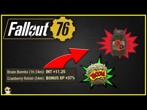 The Best Food For XP (Cranberry Relish & Brain Bombs) - Fallout 76