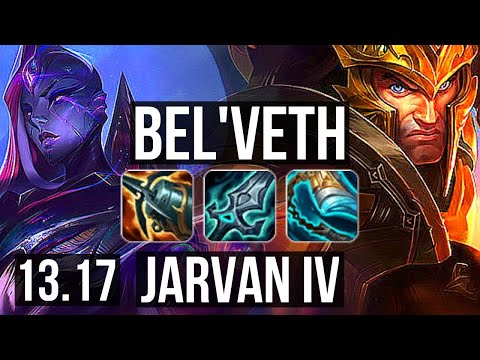 BEL'VETH vs JARVAN IV (JNG) | Rank 3 Bel'Veth, 15/2/1, Legendary, 300+ games | TR Challenger | 13.17