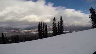 preview picture of video 'Skiing Fernie - Linda's Run - Boomerang Chair -  24th December 2013'