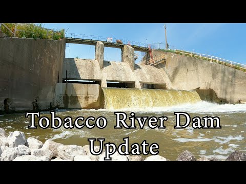 Update: Tobacco River Dam - Preparations Underway - Dam Collapse - Wixom Lake Flood 2020 - Aerial