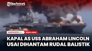Download lagu Penampakan Kapal Induk AS USS Abraham Lincoln Usai Dihantam Rudal Balistik Iran mp3