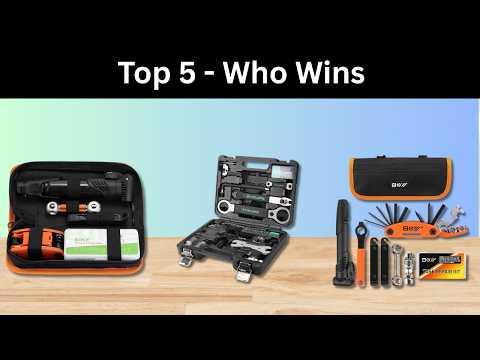 Bicycle Repair Bag With Tire Pump, Portable Tool Kit for Camping Travel - Bike Glueless Patches, Maintenance Essentials All in One Safety Kit video review thumbnail