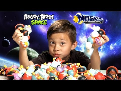 The Ultimate ANGRY BIRDS SPACE MASH'EMS Adventure!!! - EPIC Special Effects!  Super Cool Toy! Video