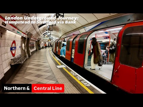 London Underground Journey: Hampstead to Stratford via Bank 