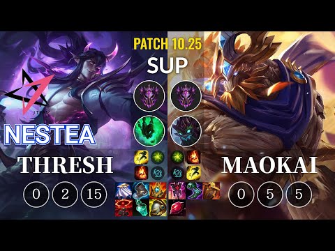 JT Nestea Thresh vs Maokai Sup - KR Patch 10.25