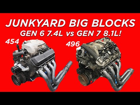 JUNKYARD BBC BATTLE-GEN 6 7.4L 454 VS GEN 7 8.1L 496. WHO IS THE LOW-BUCK KING OF BIG BLOCK TORQUE?