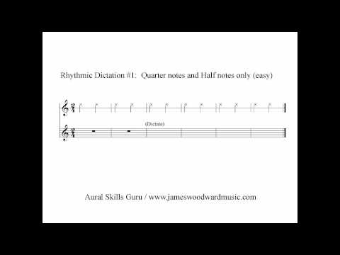 Rhythmic Dictation #1 - Quarter notes and Half notes only (easy)