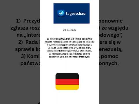 Niemiecki dziennik telewiwyjny @tagesschau 23 grudnia