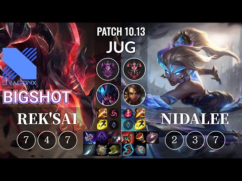 DRX BigShot Rek'Sai vs Nidalee Jungle - KR Patch 10.13