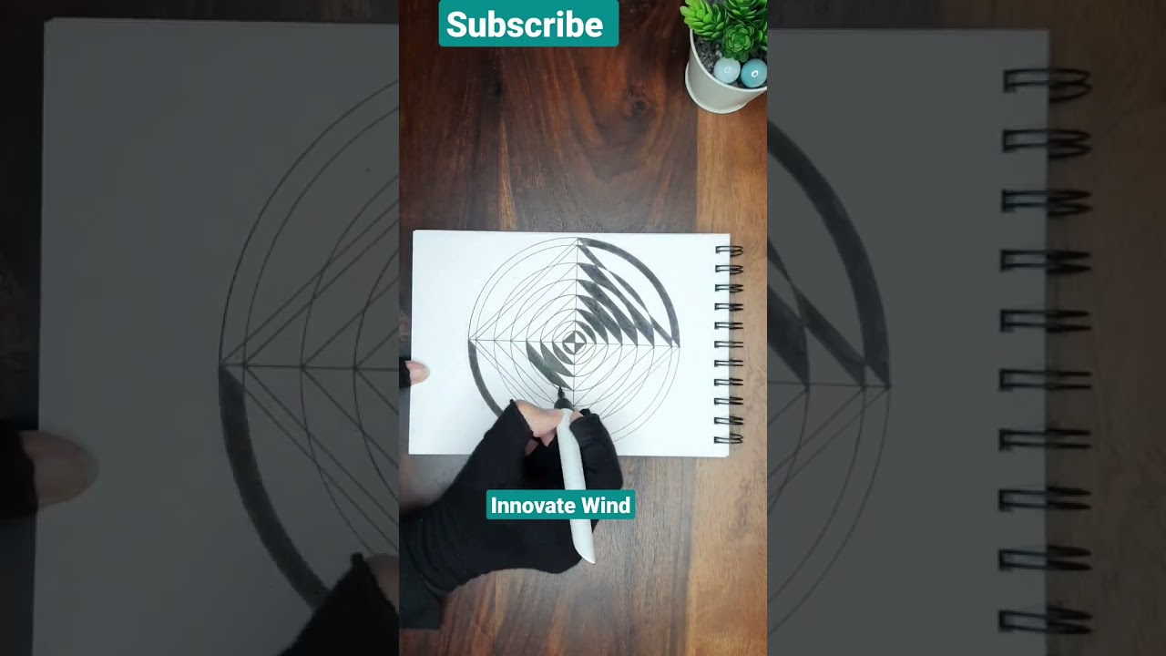 Easy illusion design #drawing #illusion #shortvideo #shorts #short #geometric #creative #square #art