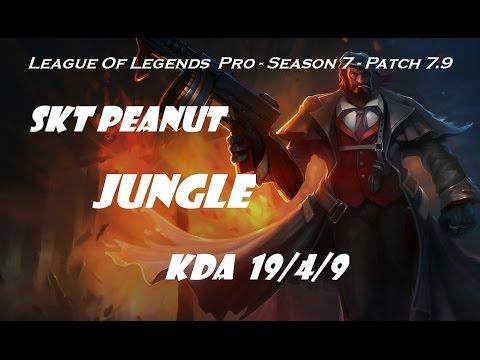 Jungle - SKT T1 Peanut as Graves vs Elise Patch 7.9 - League Of Legends Brazil Ranked
