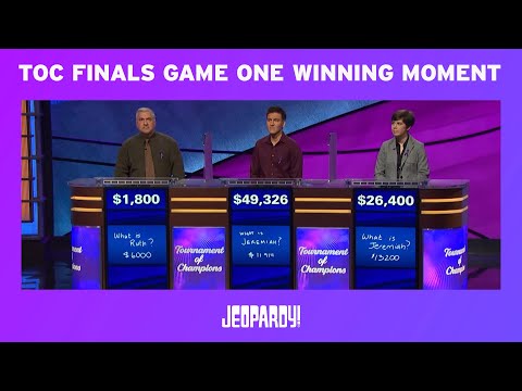 ToC Finals Game One Winning Moment | JEOPARDY!