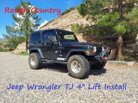 2002 Jeep 4-inch Rough Country Suspension Lift Kit Full Install