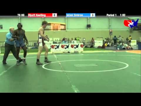 Wyatt Koelling vs. Jelani Embree at 2013 ASICS FILA Cadet Nationals - GR