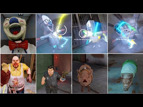 Ice Scream 7 Vs Mr Meat 2 All Jumpscares