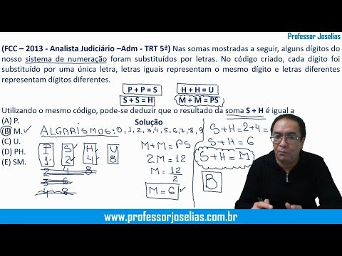 Questão de raciocínio lógico do TRT 5  FCC 2013   RESOLVIDA