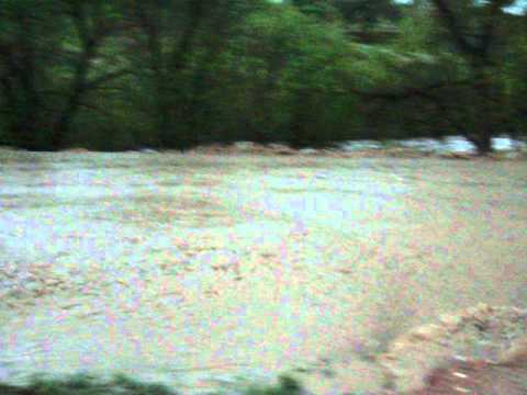Flooded street in Rapid City, SD May 29, 2013