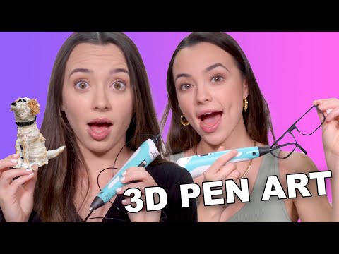 3D Pen Art Challenge! Who will WIN? - Merrell Twins