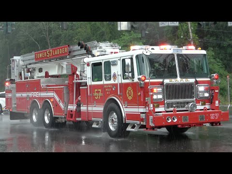 Bedford Hills FD Tower Ladder 57 (F.A.S.T.) Responding