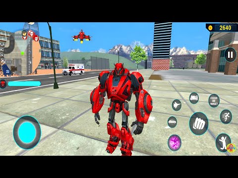Red Mirage Multiple Transformation Jet Robot Car Game 2020 - Android Gameplay