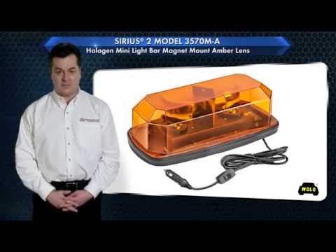 Wolo Sirius 2 halogen magnet mini bar warning light
