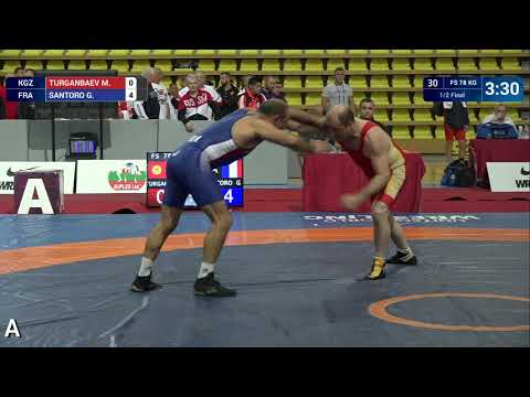 1/2 FS - 78 kg: M. TURGANBAEV (KGZ) v. G. SANTORO (FRA)