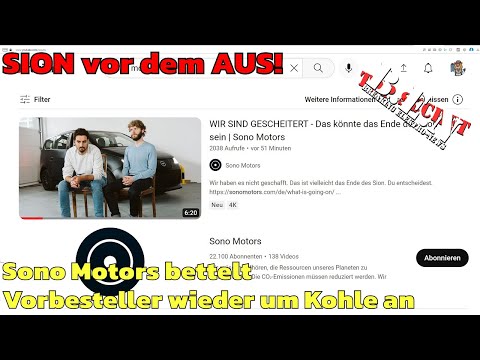SION vor dem AUS! Sono Motors bettelt Vorbesteller wieder um KOHLE an! 🤬