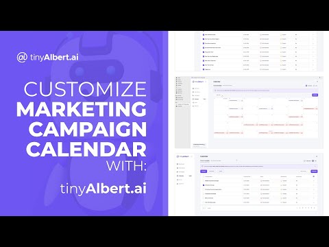 Customize Your Shopify Marketing Campaign Calendar with tinyAlbert