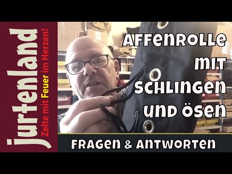 Affenrolle mit Schlingen und Ösen schließen - Jurtenland