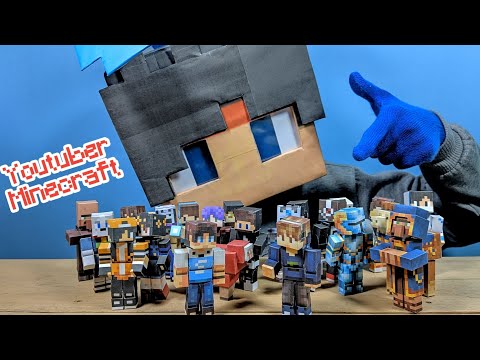 Here are all the YouTuber Minecraft papercraft that I have made |  Reedi Craft Shorts Compilation #1