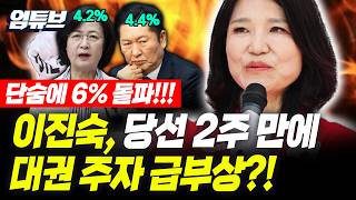 '초선' 이진숙, 추미애와 정청래 꺾었다?! 차기 대선 적합도에서 깜짝 순위!!![엄튜브]