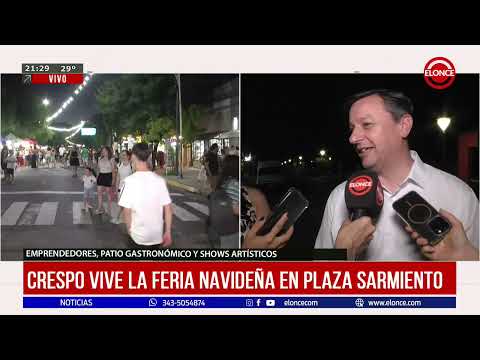 Autoridades locales y provinciales recorren la 7º Feria Navideña en Crespo