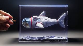 How to Make a Space Shark Diorama on the Moon
