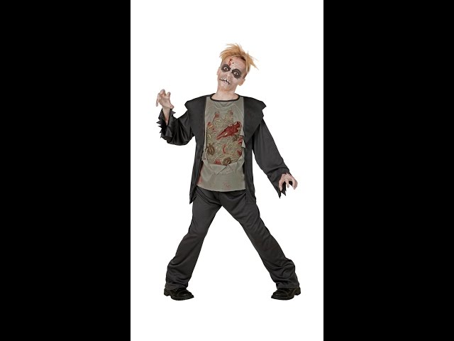 Vídeo relacionado con W WIDMANN MILANO Party Fashion - Disfraz de zombi para niños, conjunto con máscara, atuendo completo para Halloween y Carnaval