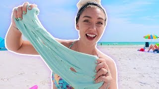 MAKING SLIME AT THE BEACH!