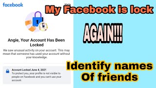 Facebook Lock | identify names of friends to recover account | how to unlock | Angie Asia |