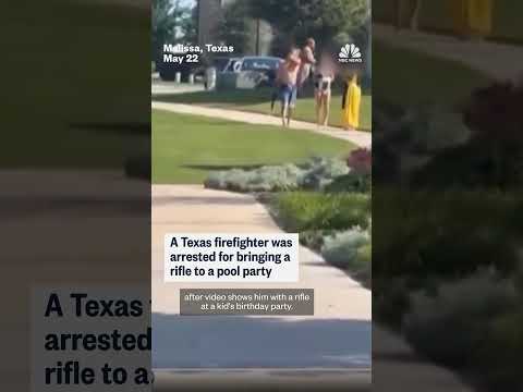 Texas firefighter arrested for bringing rifle to pool party