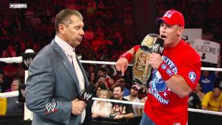 Raw: John Cena pleads with Mr. McMahon to reinstate CM Punk