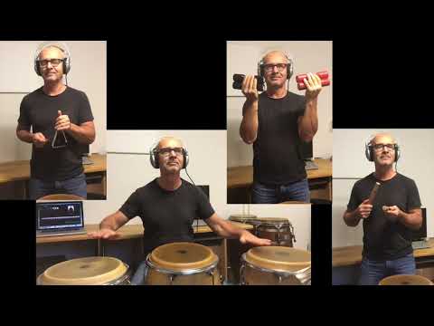 Congas - Triangle - Shaker - Claves - Multi-Screen-Video