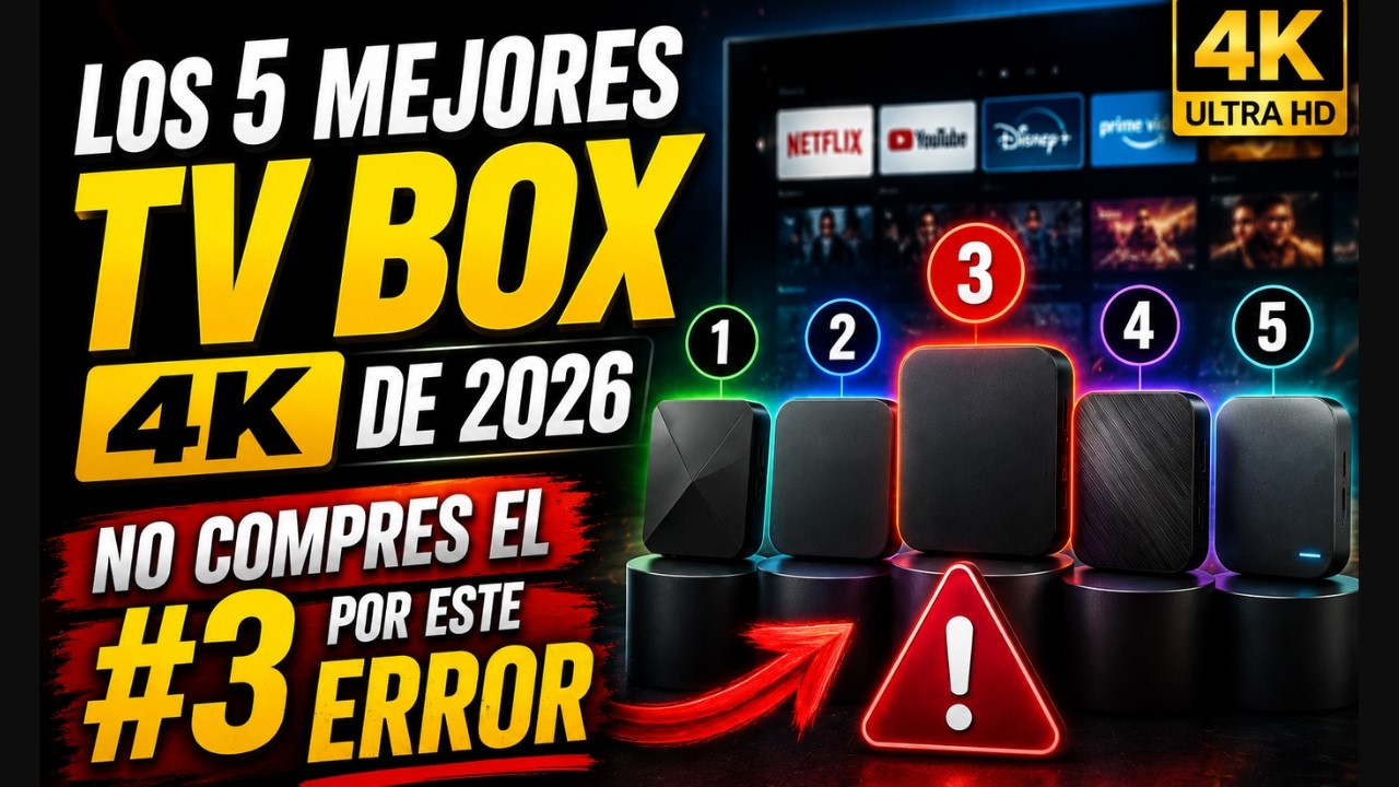 Los 5 Mejores TV Box 4K de 2026 (No compres el #3 por este ERROR)