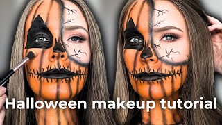 PUMPKIN MAKEUP TUTORIAL 🎃 | easy Halloween makeup!