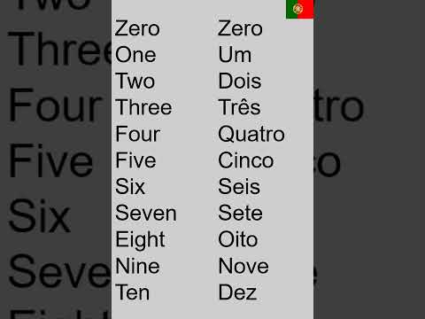 How to count to 10 in Portuguese