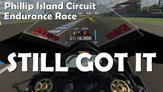 VRider SBK Endurance: Crushing 5 Laps at Phillip Island – World Top 3 Finish!