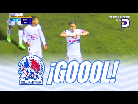 ¡Gol de Kevin López! 75 minutos Olimpia remonta 2-1 el duelo ante Lobos UPNFM en la jornada 13