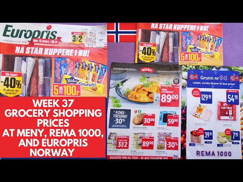 Grocery Shopping Prices For Week 37 At Meny, Rema 1000, And Europris Norway/Living In Norway Vlog
