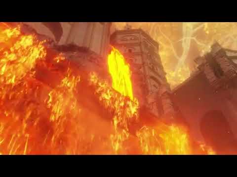 LeBlanc raising the bridge over the lava in Elden Ring